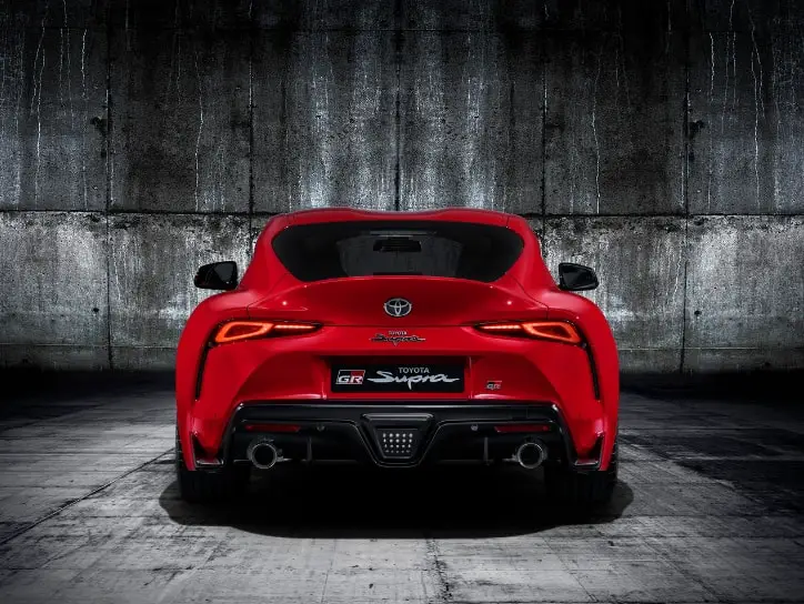 Wallpaper of 2019 Toyota GR Supra In Red Color 