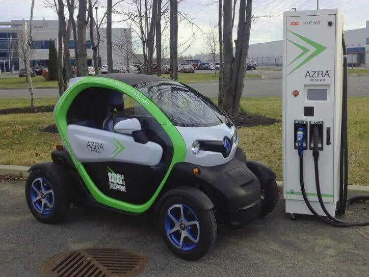 Renault Twizy charging at station 