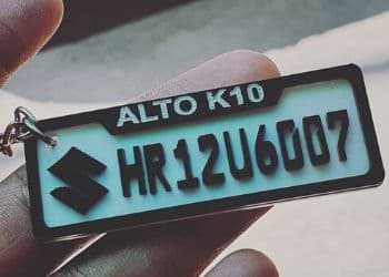 Alto number plate