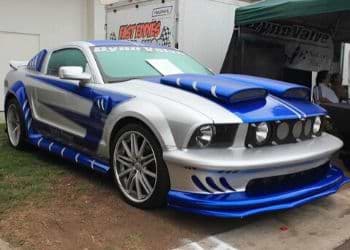 Ford Mustang - The Silver Knight car in blue color