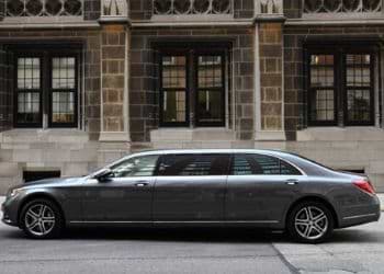 Limousine in grey color