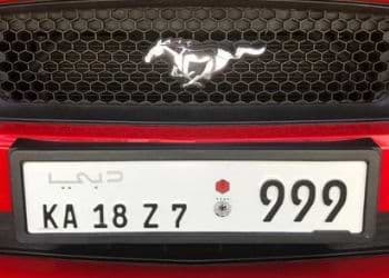 Mustang car number plate inspiration