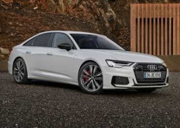 Audi A6 in white color