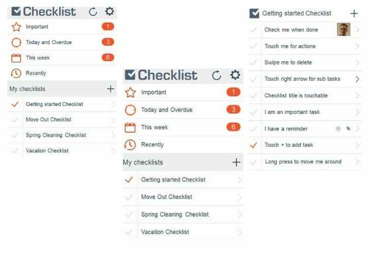 Camping Checklist App Screenshot
