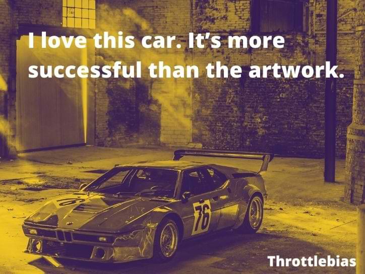 Andy Warhol quote for BMW M1