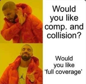 Drake Vs car insurance meme