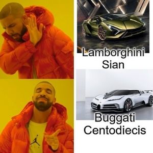 Drake vs Lamborghini Meme