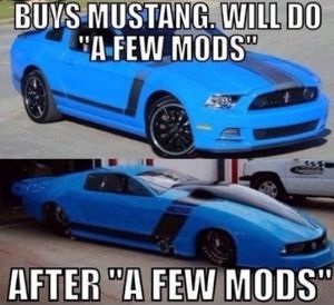 Mustang modification meme