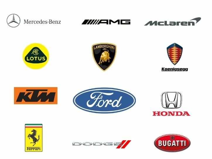 Project CARS 3 List Car Brands