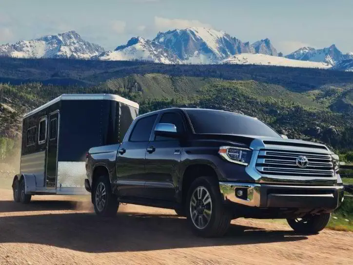 Toyota Tundra towing a off-road trailer