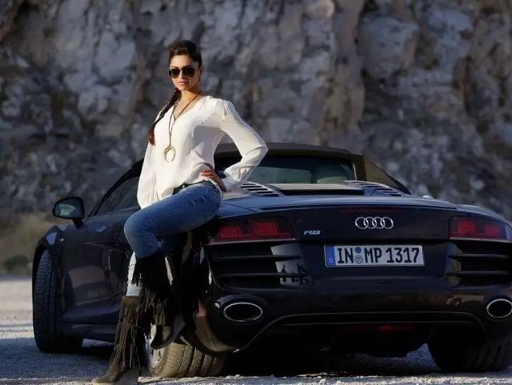 Deepika Padukone woth Audi R8