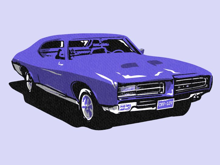 A new classic car in Violet colour