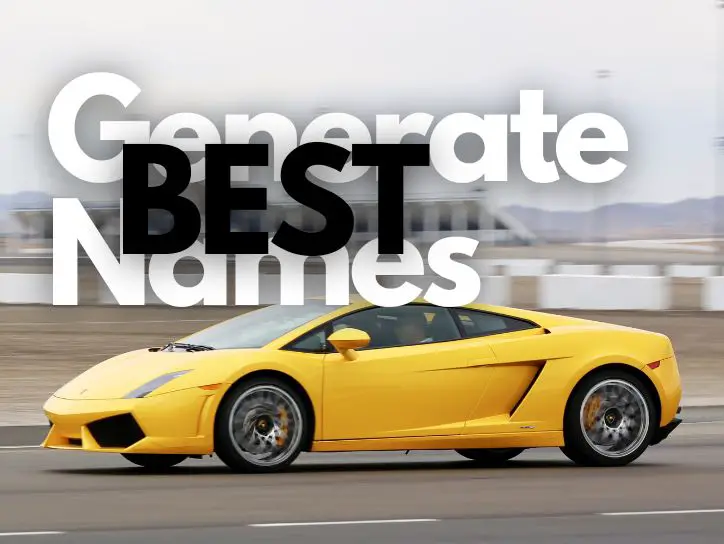 Generate Best Car Names